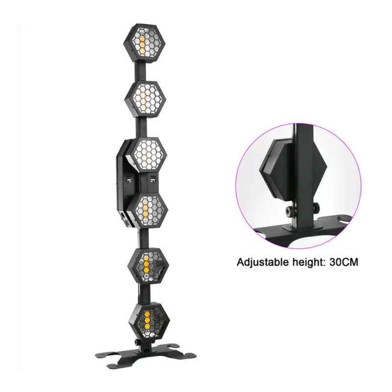 Six retro lamps With auxiliary light source — LED Strobe / Blinder / Retro Effect Light