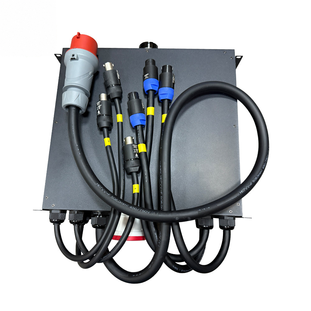 2 RU mains power distributor & loudspeaker connector panel — Audio Cables