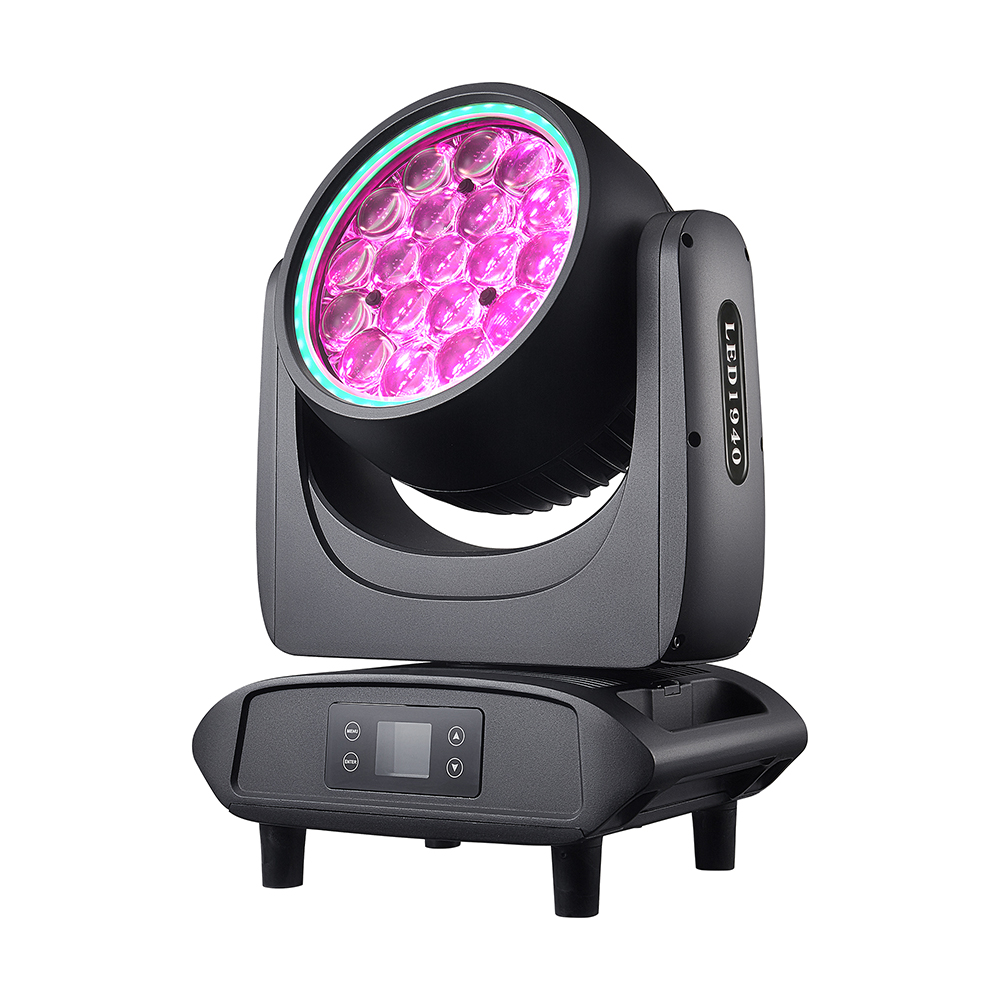 Mini 19 x 40W RGBW LED Outdoor IP65 Zoom Wash with LED Ring — product photo 1
