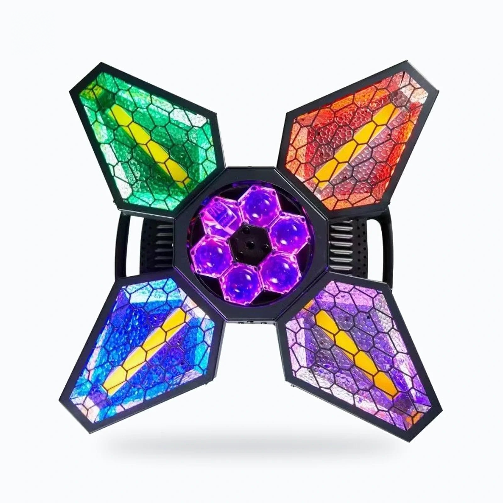 4-leaf infinite-rotation bee-eye retro effect light — Retro Bee-Eye Effect Light