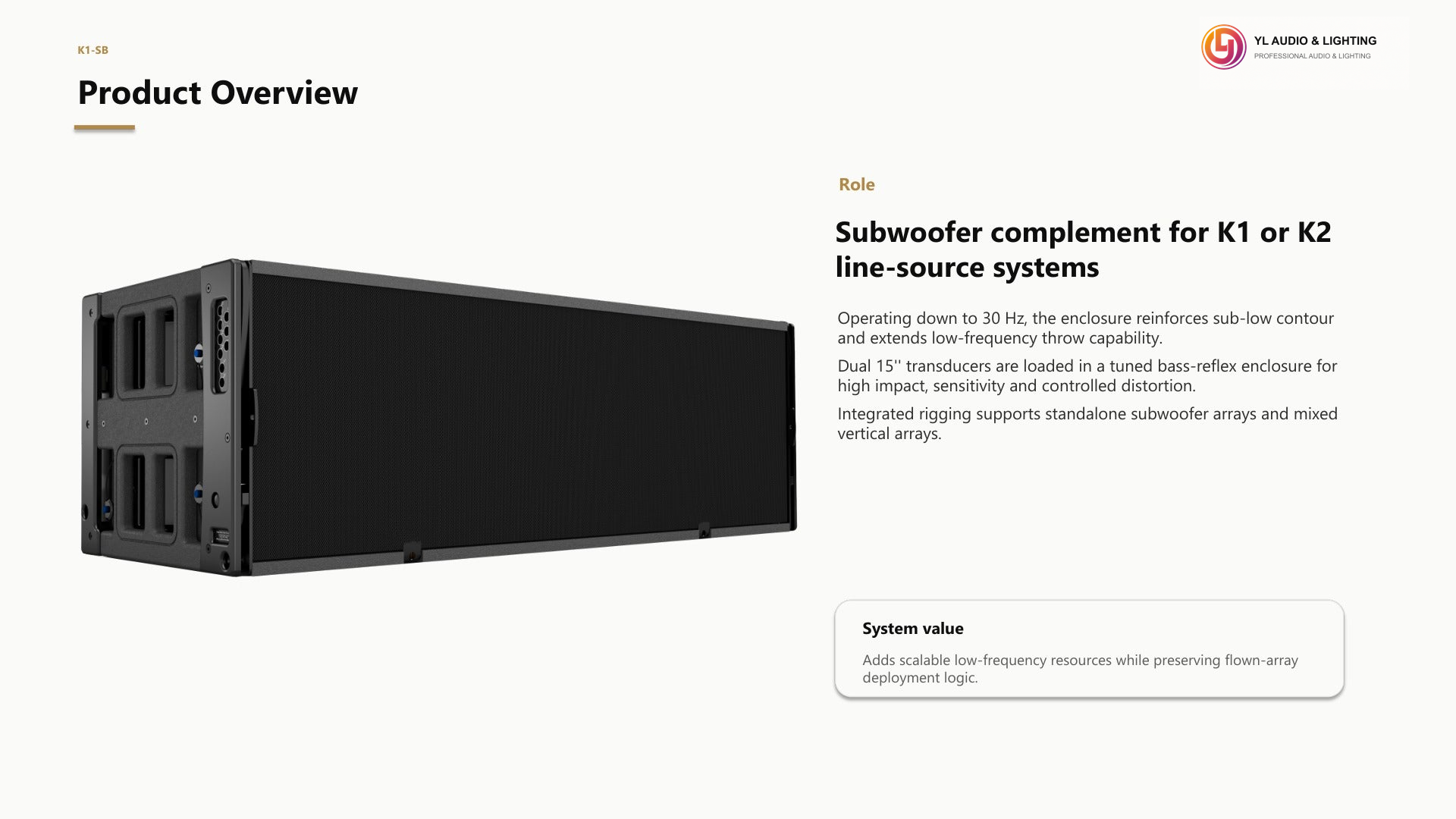 K1-SB-K215SUB-Configuration: Subwoofer extension for dual 15'' LF — product detail 2