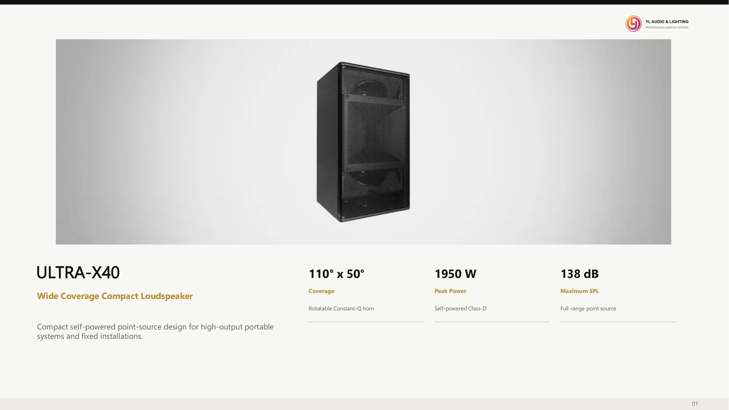 ULTRA-X40-LA-X40- Compact Dual 8-inch High-Power Point Source Loudspeaker — product detail 1