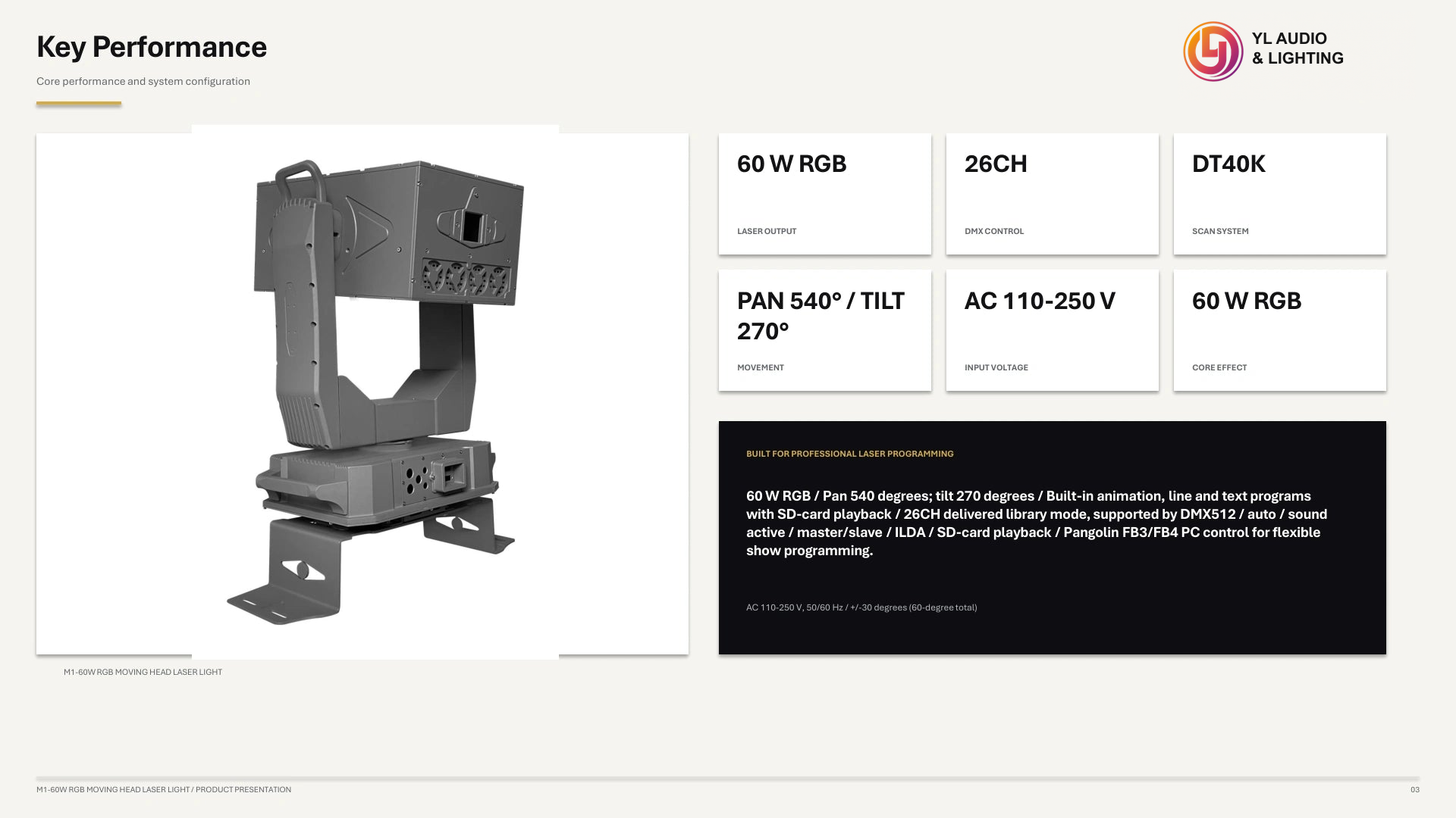 M1 60W RGB Moving Head Laser Light — product detail 3