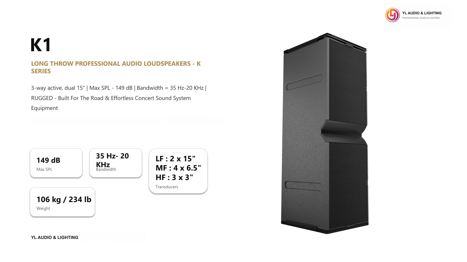 K1-K215-Large-format line array, 3-way active, dual 15'' LF — product detail 12