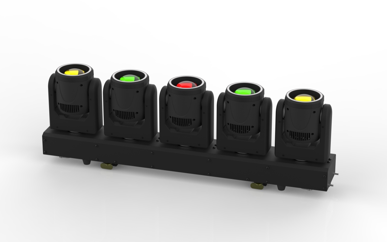 5-Head RGBW Tornado Moving Bar Light with Pixel Rings — product photo 1