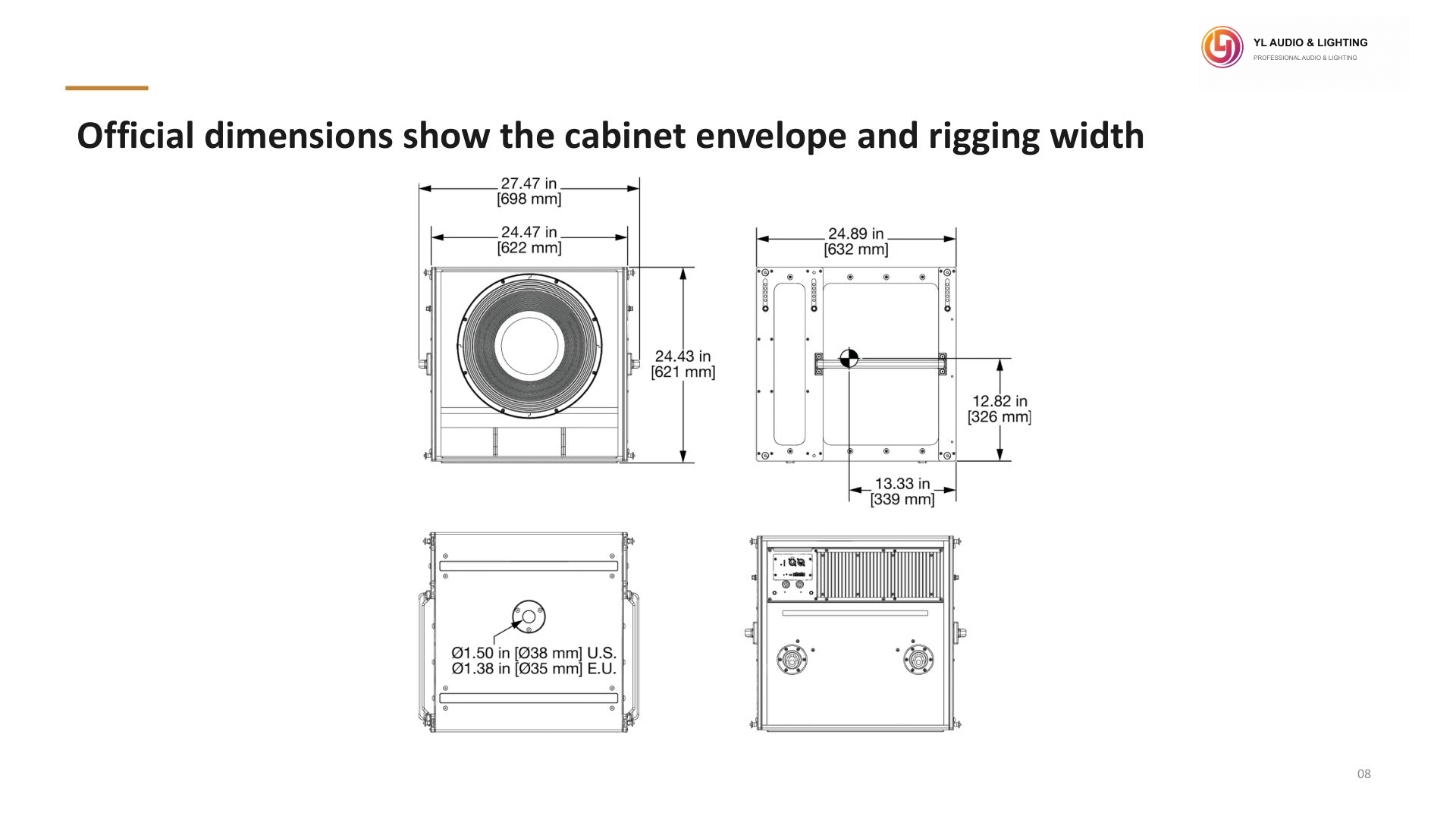 900-LFC-LFC115- LFC115 - Single 18-inch Active Subwoofer Compact Low Frequency Control Element — product detail 8