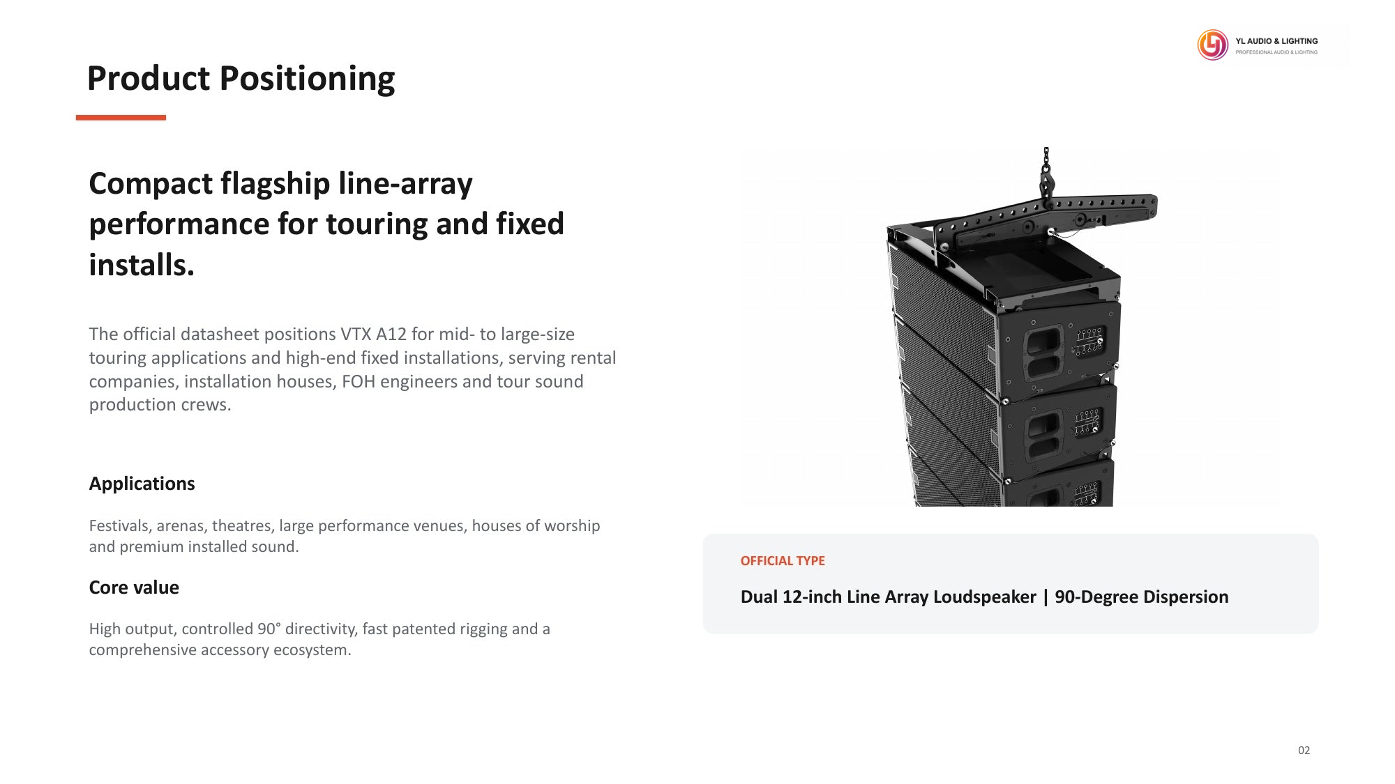 VTX A12 Dual 12-Inch Line Array Loudspeaker — product detail 2