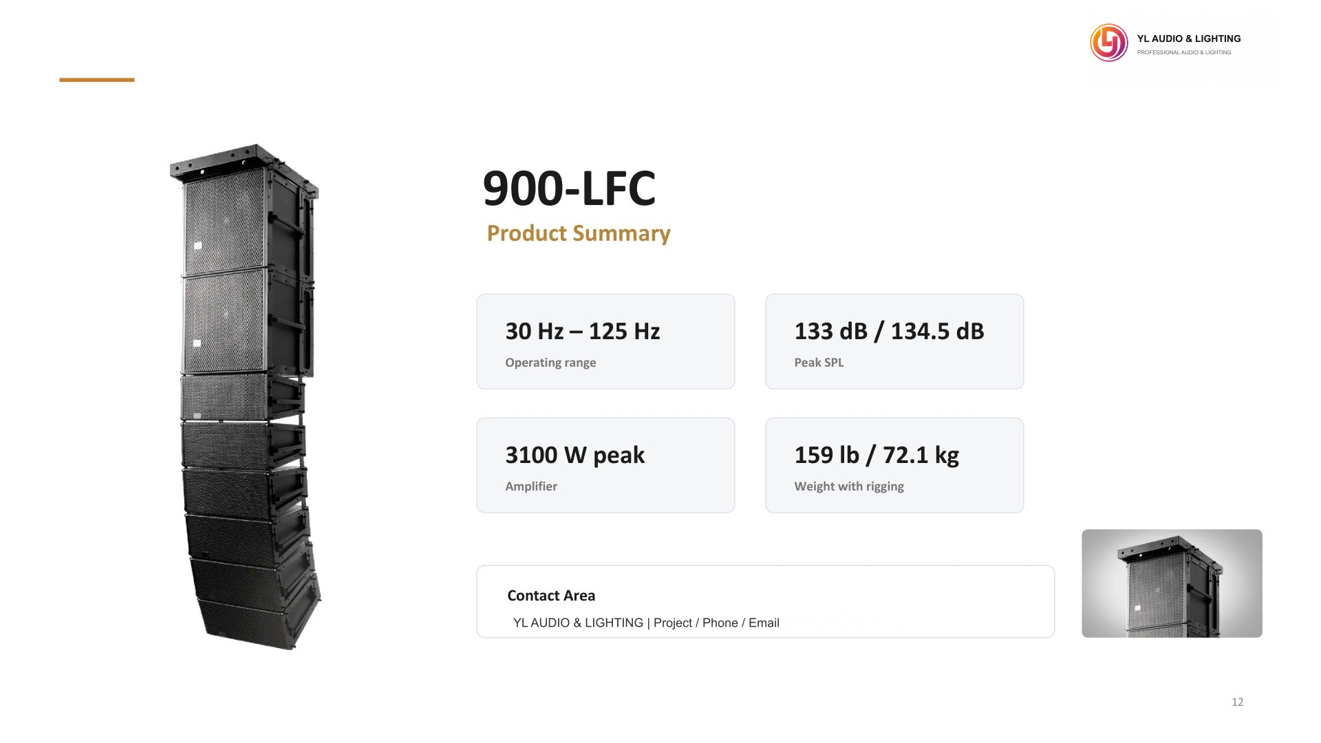 900-LFC-LFC115- LFC115 - Single 18-inch Active Subwoofer Compact Low Frequency Control Element — product detail 12